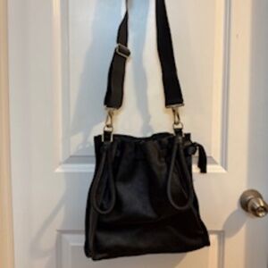 Tamara Mellon Black Leather Crossbody Bag